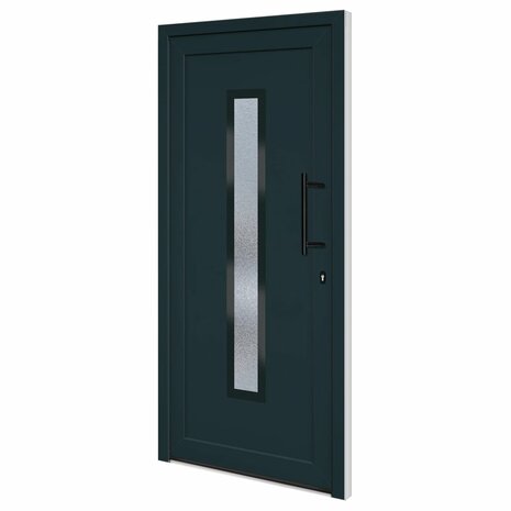 Voordeur 98x208 cm PVC antracietkleurig 2