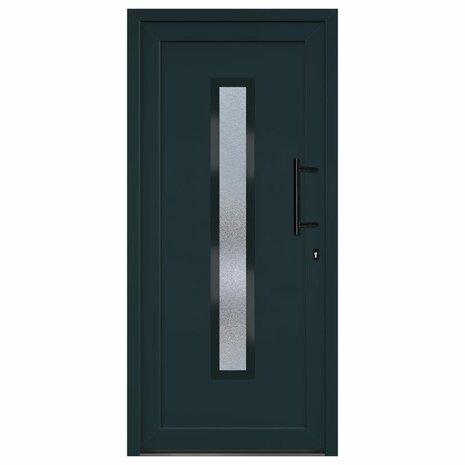 Voordeur 98x208 cm PVC antracietkleurig 3