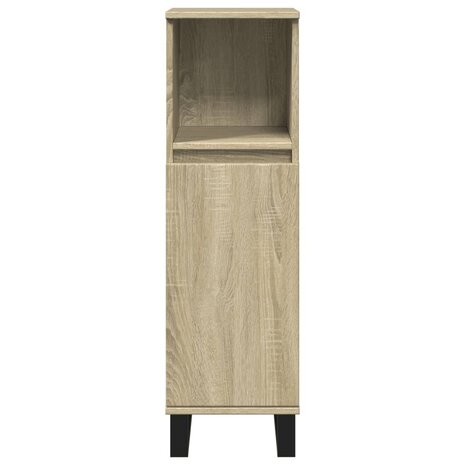 Badkamerkast 30x30x100 cm bewerkt hout sonoma eikenkleurig 4