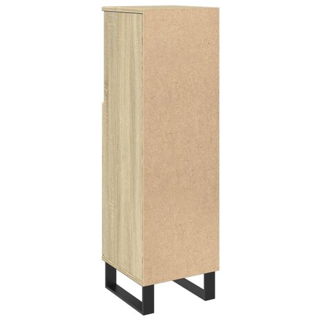 Badkamerkast 30x30x100 cm bewerkt hout sonoma eikenkleurig 6
