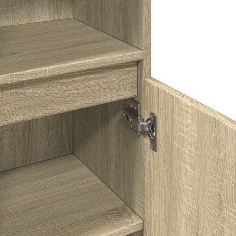 Badkamerkast 30x30x100 cm bewerkt hout sonoma eikenkleurig 8