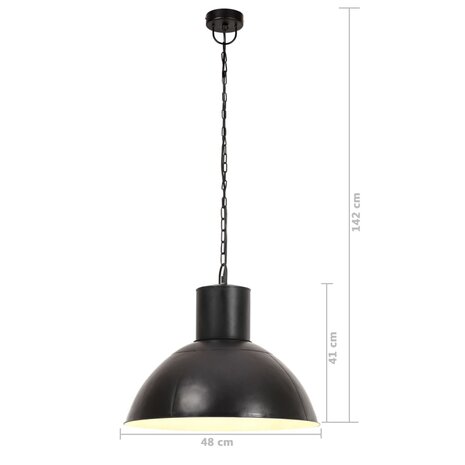Hanglamp rond 25 W E27 48 cm zwart 9