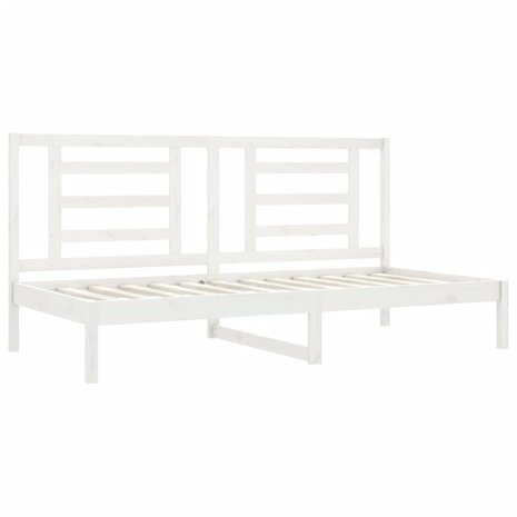Slaapbank zonder matras 90x200 cm massief grenenhout wit 4