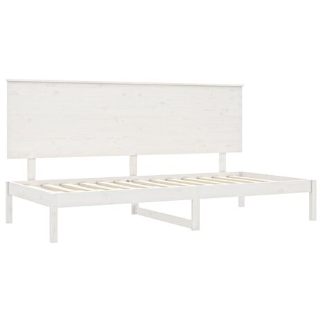 Slaapbank zonder matras 90x200 cm massief grenenhout wit 4