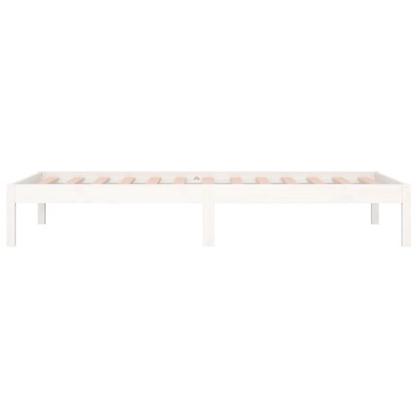 Slaapbank 90x200 cm massief grenenhout wit 9