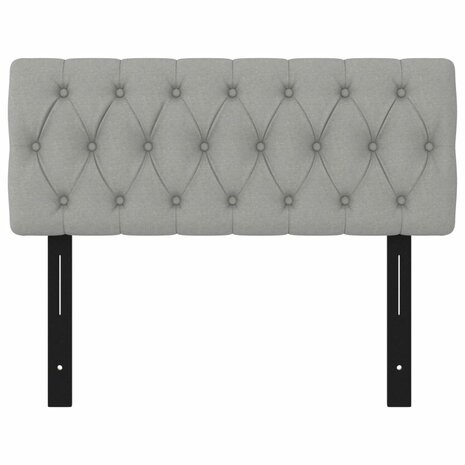 Hoofdbord 100x7x78/88 cm stof lichtgrijs 3