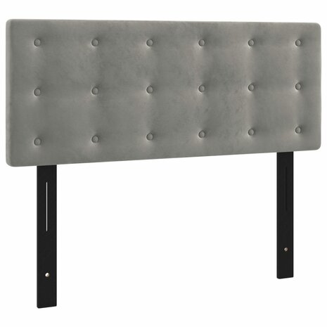 Hoofdbord 100x5x78/88 cm fluweel lichtgrijs 2