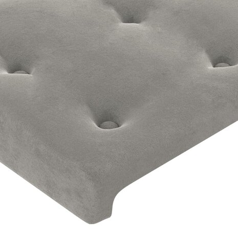 Hoofdbord 100x5x78/88 cm fluweel lichtgrijs 4