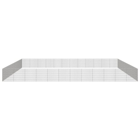 Dierenverblijf 48 panelen 54x60 cm gegalvaniseerd ijzer 4