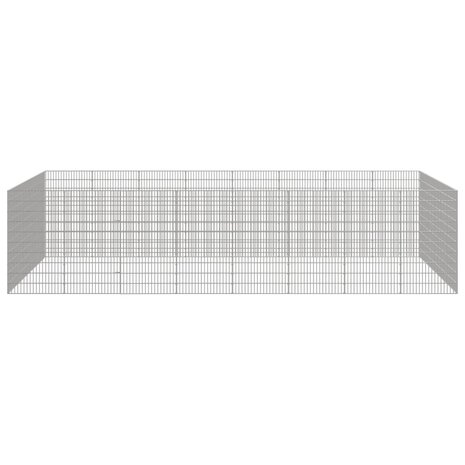 Dierenverblijf 24 panelen 54x100 cm gegalvaniseerd ijzer 3