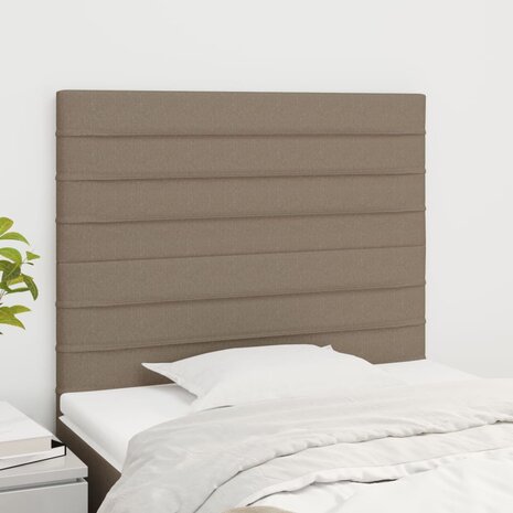 Hoofdborden 2 st 80x5x78/88 cm stof taupe 1