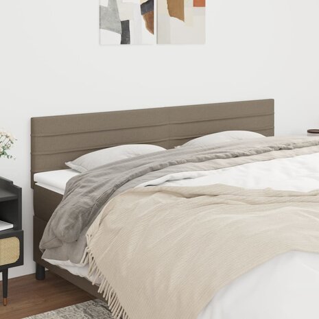 Hoofdborden 2 st 80x5x78/88 cm stof taupe 1