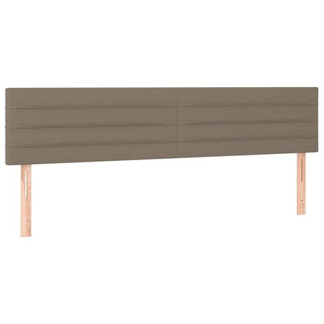 Hoofdborden 2 st 80x5x78/88 cm stof taupe 2