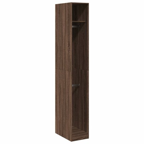 Kledingkast 30x50x200 cm bewerkt hout bruin eikenkleur 2