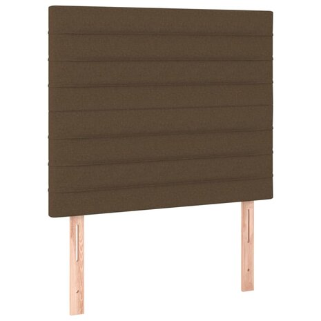 Hoofdborden 2 st 100x5x78/88 cm stof donkerbruin 2