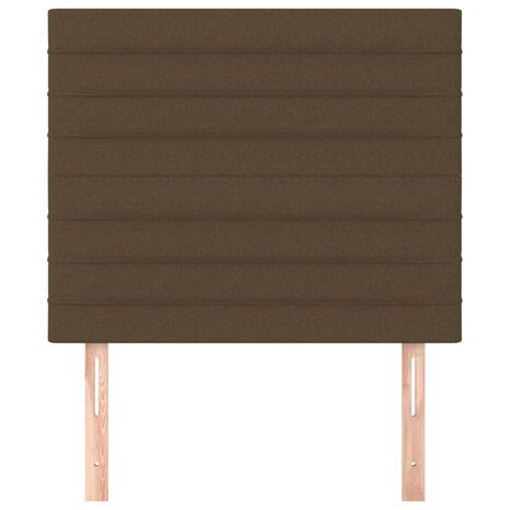 Hoofdborden 2 st 100x5x78/88 cm stof donkerbruin 3