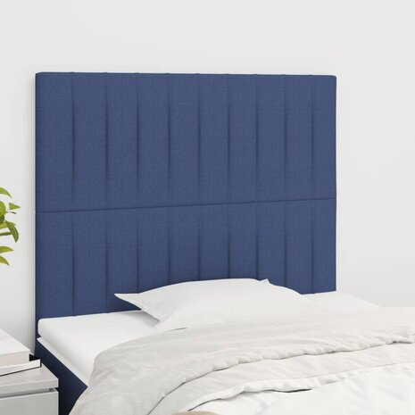 Hoofdborden 2 st 90x5x78/88 cm stof blauw 1