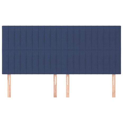 Hoofdborden 4 st 90x5x78/88 cm stof blauw 3