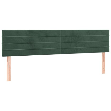 Hoofdborden 2 st 80x5x78/88 cm fluweel donkergroen 2