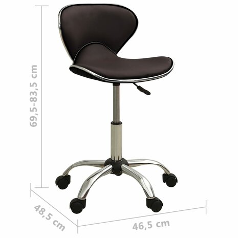 Kantoorstoel kunstleer bruin 6