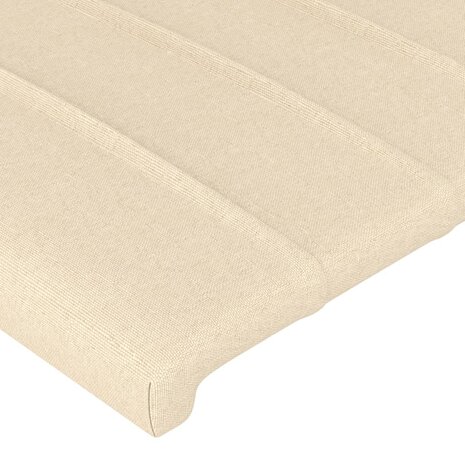 Hoofdborden 2 st 80x5x78/88 cm stof crèmekleurig 4