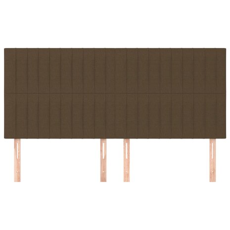 Hoofdborden 4 st 80x5x78/88 cm stof donkerbruin 3