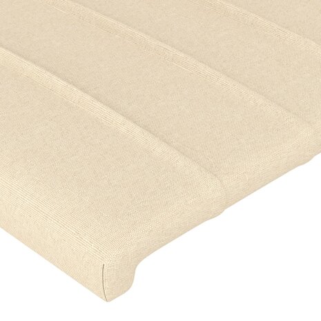 Hoofdborden 2 st 80x5x78/88 cm stof crèmekleurig 4