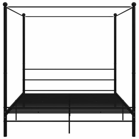 Hemelbedframe metaal zwart 200x200 cm  4