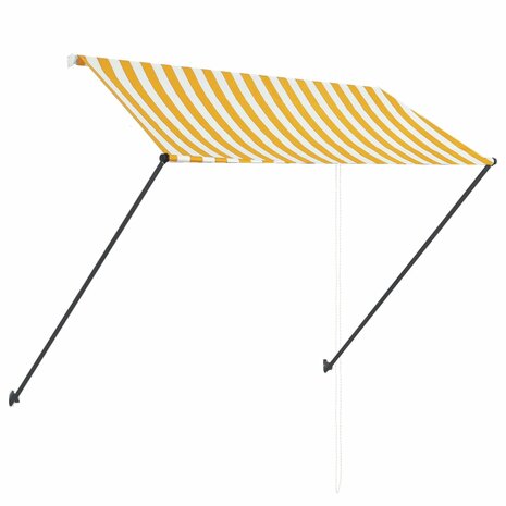 Luifel uittrekbaar met LED 250x150 cm geel en wit  4