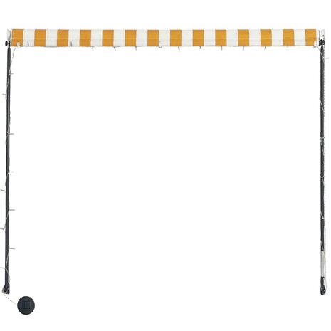 Luifel uittrekbaar met LED 250x150 cm geel en wit  6