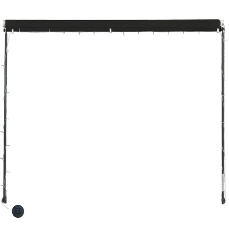 Luifel uittrekbaar met LED 150x150 cm antraciet 5