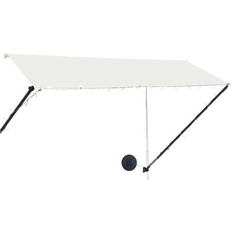 Luifel uittrekbaar met LED 300x150 cm crème 3