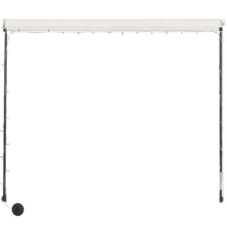 Luifel uittrekbaar met LED 400x150 cm crème 5