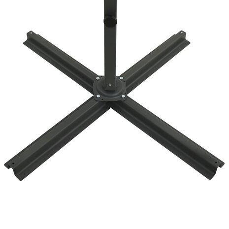 Zweefparasol met paal en LED-verlichting 250 cm groen 10