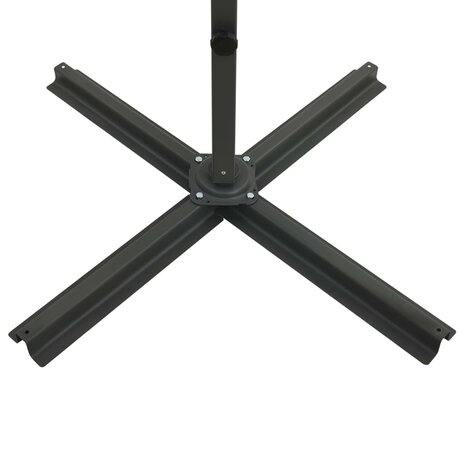 Zweefparasol met paal en LED-verlichting 250 cm bordeauxrood 10