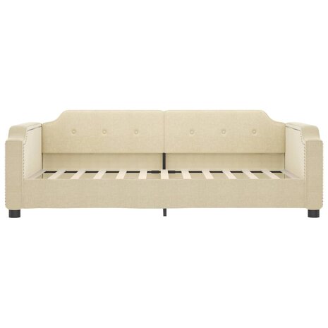 Slaapbank 90x200 cm stof crèmekleurig 3
