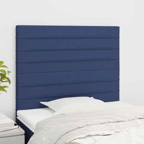 Hoofdborden 2 st 80x5x78/88 cm stof blauw 1