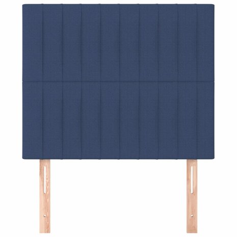 Hoofdborden 2 st 100x5x78/88 cm stof blauw 3