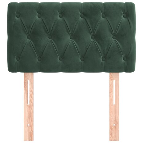 Hoofdbord 80x7x78/88 cm fluweel donkergroen 3