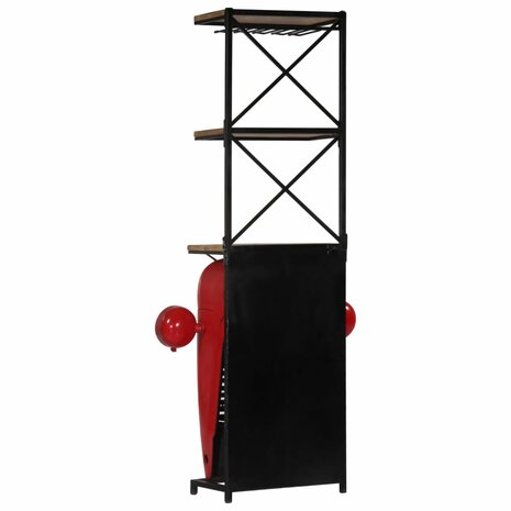 Wijnkast tractor 49x31x172 cm massief mangohout 5