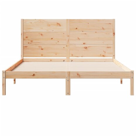 Bedframe extra lang zonder matras massief hout 160x210 cm 4