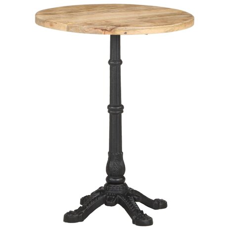 Bistrotafel Ø 60x76 cm ruw mangohout 8