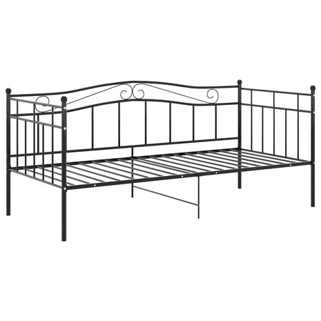 Slaapbankframe metaal zwart 90x200 cm 3