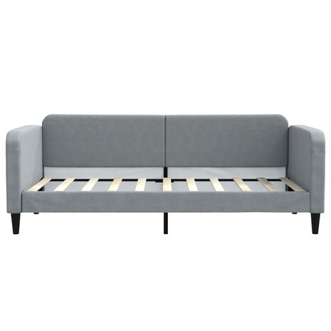 Slaapbank 90x190 cm stof lichtgrijs 3