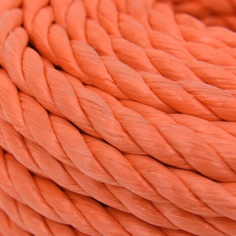 Werktouw 14 mm 25 m polypropeen oranje 4