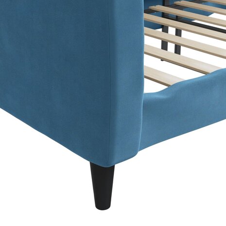 Slaapbank 80x200 cm fluweel blauw 6