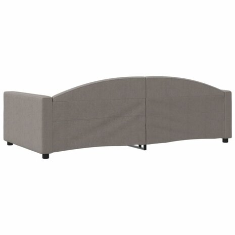 Slaapbank 100x200 cm stof taupe 5