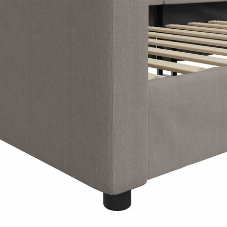 Slaapbank 100x200 cm stof taupe 6