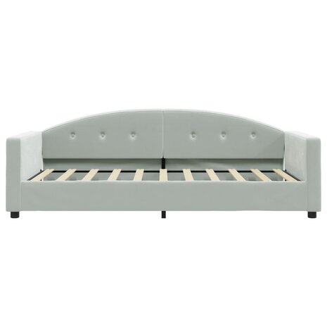 Slaapbank 80x200 cm fluweel lichtgrijs 3