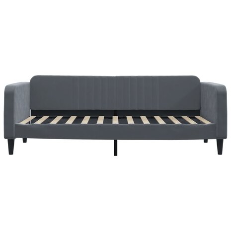 Slaapbank 90x200 cm fluweel donkergrijs 3